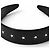 Cerchietto Alice in plastica nera Gucci Nero - vista 10