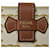 Triomphe Céline Celine Bi-Fold Wallet in Ivory and Brown Cream  - view 4