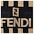 Zucca Sciarpa in seta Fendi beige e nera Nero - vista 9