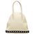 Bolsa de mão Dome em couro branco com corte de diamante Saint Laurent Cru