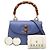 Gucci Pelle granulata viola Bamboo Night Porpora - vista 8