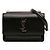 Portafoglio con catena Saint Laurent Black Mini Leather Monogram Sunset Nero