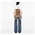 Burberry Metallic Gold Grained Calfskin Drawstring Sling Bag - Ansicht 6