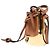 Collana con pendente borsa balloon in pelle marrone LOEWE - vista 2