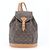 Zaino/Borsa Louis Vuitton Monogram Montsouris MM Marrone Bianco Monogramma