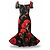 Dolce & Gabbana Blumenkleid mit Rüschensaum Schwarz Rot - Ansicht 2