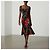 Dolce & Gabbana Blumenkleid mit Rüschensaum Schwarz Rot - Ansicht 4
