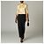 Thierry Mugler Mugler Blusa de seda amarilla con cuello alto Amarillo - vista 4
