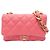 Borsa a Spalla Chanel Large Flap Bag Matelassé Rosa