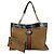Borsa Tote Gucci Raja in Scamosciato e Pelle Marrone Nero