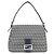 Borsa a Spalla Fendi Mamma Baguette 26325 Marrone Blu navy