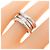 Bulgari Anello Bvlgari B.zero1 3-Band in oro bianco D'oro - vista 3