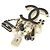 Spilla Chanel 61351 Nera Bianca Oro Perla Nero Bianco D'oro
