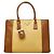 Borsa Prada Galleria Large Triangle Logo Plate Marrone Giallo