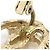 Orecchini a clip Chanel Oro e Bianco D'oro - vista 13