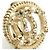 Orecchini a clip Chanel Oro e Bianco D'oro - vista 8