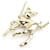 Collana Bambi Chanel D'oro Verde Bianco sporco - vista 3