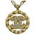 Collana tonda con logo Coco di Chanel D'oro - vista 2