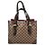 Organizer Borsa a tracolla tote Louis Vuitton Hampstead PM Damier Ebene Marrone - vista 2