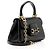 Mini bolsa de mão Gucci Leather Horsebit 1955 com alça de corrente Preto - vista 2