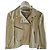 Autre Marque Benedetta Novi Beige Lederjacke Biker-Stil