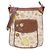 Borsa a tracolla Loewe Beige Marrone Rossa Tela Rosso