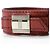Hermès Bracciale charm in pelle Hermes Touareg Artemis Rosso - vista 5