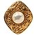 Broche Chanel chapado en oro Dorado