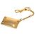 Portachiavi Louis Vuitton placcato oro D'oro