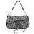 Borsa a tracolla in tela nera Christian Dior Nero