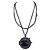 Collana con pendente Chanel Double C nera Nero