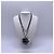 Collana con pendente Chanel Double C nera Nero - vista 2
