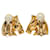 Hermès Hermes Cheval Horse Head Earrings in Gold Plated Finish Golden  - view 3