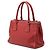 Borsa a mano Prada in pelle di vitello rosso con placca logo Triangle - vista 2