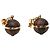 Orecchini Louis Vuitton Magnetic Boa Marrone D'oro - vista 2