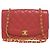 Borsa a Spalla Chanel Diana 25 Medium Caviar Skin Red Matelassé Rosso