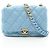 Borsa a Spalla Chanel Matelassé in Pelle di Agnello Blu