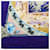 Hermès Sciarpa Hermes Carre Geant 140 Tropices Blu Multicolore - vista 8