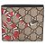 Gucci GG Supreme Canvas Kingsnake Geldbeutel Braun Schwarz Weiß Rot