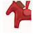 Hermès HERMES Rodeo PM Charm Leather Red Auth 184238M  - view 2