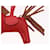 Hermès HERMES Rodeo PM Charm Leather Red Auth 184238M  - view 4