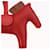 Hermès HERMES Rodeo PM Charm Leather Red Auth 184238M  - view 8