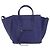 Céline Borsa CELINE Luggage Phantom in pelle blu argento autentica ep14638A - vista 13