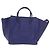 Céline Borsa CELINE Luggage Phantom in pelle blu argento autentica ep14638A - vista 2
