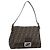 FENDI Zucca Canvas Mamma Baguette Shoulder Bag Black Brown Auth 183009M Marrone Nero