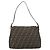 FENDI Zucca Canvas Mamma Baguette Shoulder Bag Black Brown Auth 183009M Marrone Nero - vista 2