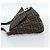 FENDI Zucca Canvas Mamma Baguette Shoulder Bag Black Brown Auth 183009M Marrone Nero - vista 3