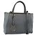 Bolsa FENDI To joule de couro 2way Cinza Ouro Auth 183996 Marrom Dourado