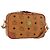Borsa a Spalla MCM Vicetos Logogram PVC Pelle Marrone Oro Auth 183689 D'oro