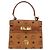 Borsa MCM Vicetos Logogramma PVC Pelle 2way Marrone Oro Auth 184176A D'oro - vista 13